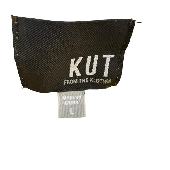 KUT from the Kloth Women’s Neon Yellow Crocheted Sweater 90s Boho Style Large - Picture 3 of 8